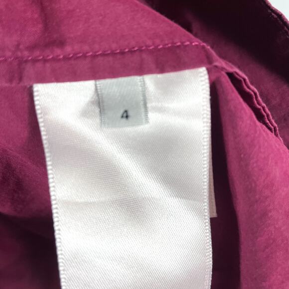 3.1 Phillip Lim Sleeveless V-Neck Belted Mini Dress Burgundy Button Sz 4 - Picture 11 of 14